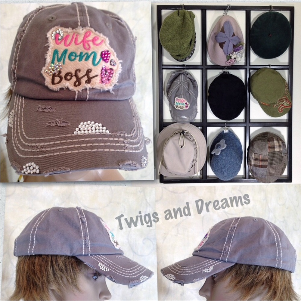 KBethos Vintage Distressed Bling Baseball Mom Cap